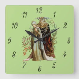 Beauty en het Beast Vierkante Klok