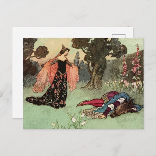 Beauty en het Beast - Warwick Goble Briefkaart (Voorkant / Achterkant)
