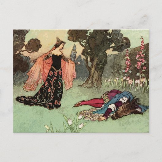 Beauty en het Beast - Warwick Goble Briefkaart (Voorkant)