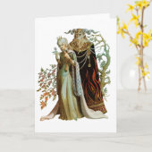 Beauty en het Beast Wenskaart Kaart (Gele Bloem)