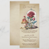 Beauty en het Beest Fairytale Magic Roos Menu (Voorkant / Achterkant)