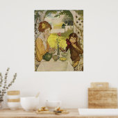 Beauty en het Beest van Jessie Willcox Smith Poster (Keuken)