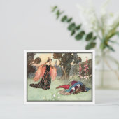 Beauty en het Beest van Warwick Goble Briefkaart (Staand voorkant)