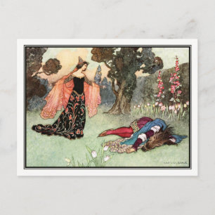 Beauty en het Beest van Warwick Goble Briefkaart