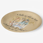 Beauty en het bostsprookje Castle en Roos Papieren Bordje (Gekanteld)