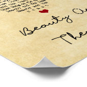 Beauty en het hart van het beest Lyric Poster (Hoek)