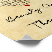 Beauty en het  hart van het beest Lyric Poster (Hoek)