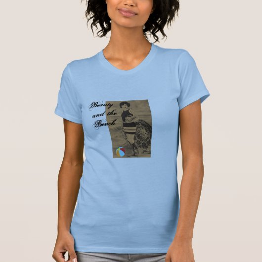 Beauty en het T-shirt met strand (Voorkant)