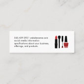 Beauty en Makeup Mini Visitekaartje (Achterkant)