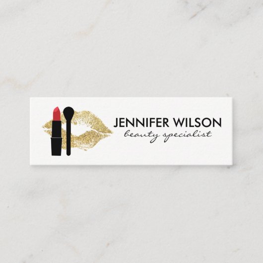 Beauty en Makeup Mini Visitekaartje (Voorkant)