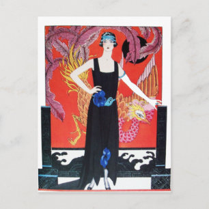 BEAUTY EN PHOENIX, DE DESIGNER VAN DE MODE MAAKT K BRIEFKAART