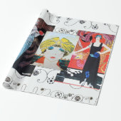 BEAUTY EN PHOENIX, DE DESIGNER VAN DE MODE MAAKT K CADEAUPAPIER (Uitgerold)