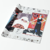 BEAUTY EN PHOENIX, DE DESIGNER VAN DE MODE MAAKT K CADEAUPAPIER (Uitgerold)