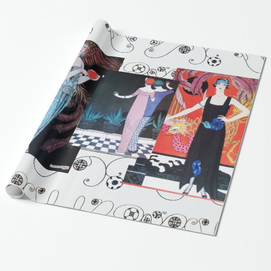 BEAUTY EN PHOENIX, DE DESIGNER VAN DE MODE MAAKT K CADEAUPAPIER (Uitgerold)