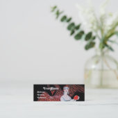 BEAUTY EN PHOENIX, DE DESIGNER VAN DE MODE MAAKT K MINI VISITEKAARTJE (Staand voorkant)