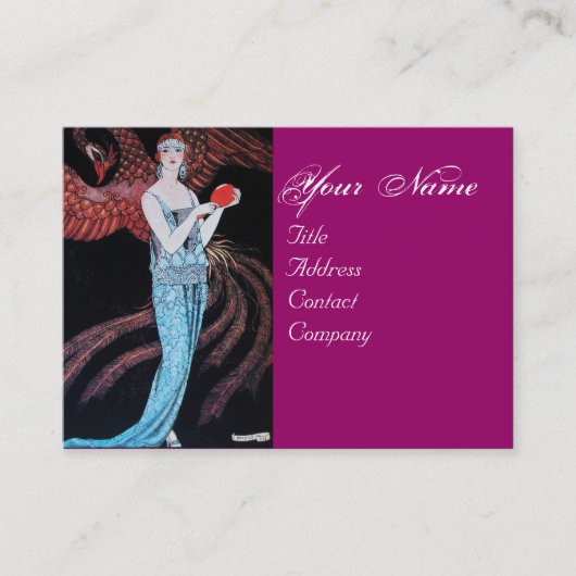 BEAUTY EN PHOENIX, DE DESIGNER VAN DE MODE MAAKT K VISITEKAARTJE (Voorkant)