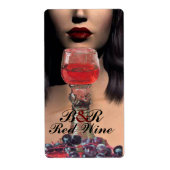 BEAUTY EN RED WINE GLAST Tasting Party Etiket (Voorkant)