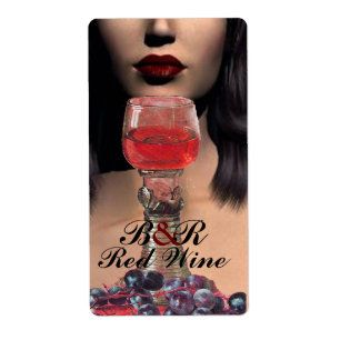 BEAUTY EN RED WINE GLAST Tasting Party Etiket