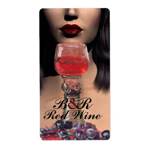 BEAUTY EN RED WINE GLAST Tasting Party Etiket (Voorkant)