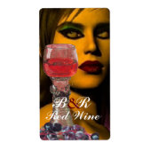 BEAUTY EN RED WINE GLAST Tasting Party Etiket (Voorkant)