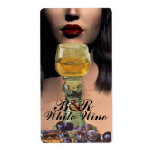 BEAUTY- EN WITTE GLAZEN VAN WIJN ETIKET (Voorkant)