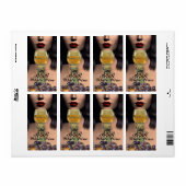 BEAUTY- EN WITTE GLAZEN VAN WIJN ETIKET (Full Sheet)