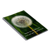 Beauty eye beholder dandelion weed quote unique notitieboek (Rechterzijde)