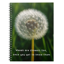 Beauty eye beholder dandelion weed quote unique  notitieboek