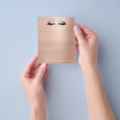 Beauty Eyes Lashes Makeup Stylist Blush Pink Flyer (Hand)