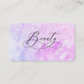 ** BEAUTY Fancy script Ombre Glitter Visitekaartje (Voorkant)