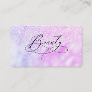 *~* BEAUTY Fancy Script Ombre Glitter Visitekaartje