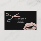 Beauty faux roos Gold scissors Visitekaartje (Achterkant)