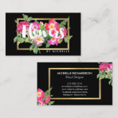 Beauty Florals Bloemist Zwart Visitekaartje (Voorkant / Achterkant)