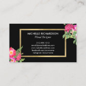 Beauty Florals Bloemist Zwart Visitekaartje (Achterkant)