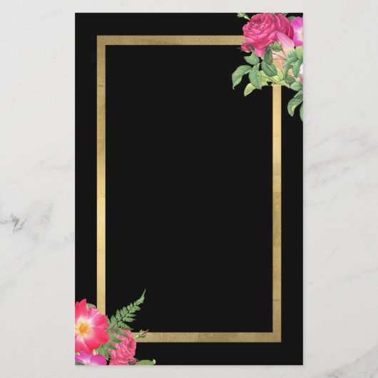 Beauty Florals Hair Stylist Black Flyer (Achterkant)