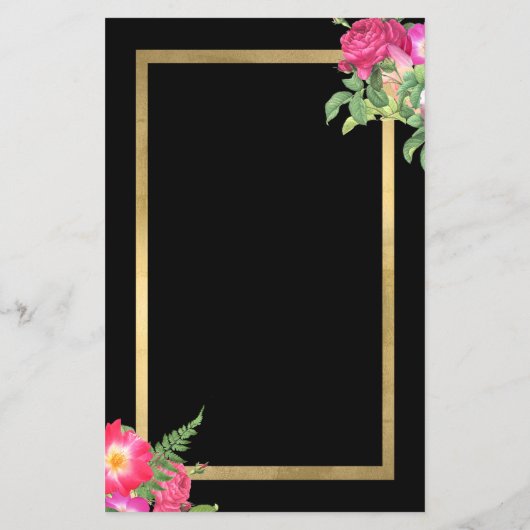 Beauty Florals Hair Stylist Black Flyer (Achterkant)