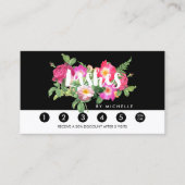 Beauty Florals Lash Extensions Black Loyalty Kaart (Voorkant)