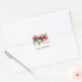 Beauty Florals Lash Extensions White Lash Cleaner Vierkante Sticker (Envelop)