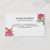 Beauty Florals Lash Extensions White Loyalty Kaart (Achterkant)