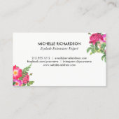 Beauty Florals Lash Extensions White Loyalty Kaart (Achterkant)