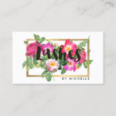 Beauty Florals Lash Extensions Wit Visitekaartje (Voorkant)