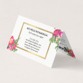 Beauty Florals Lash Extensions Witte nazorg Visitekaartje (Achterkant)