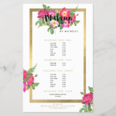 Beauty Florals Makeup Artist White Flyer (Voorkant)
