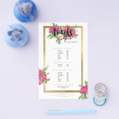 Beauty Florals Nagelsalon Wit Flyer (Enkel)