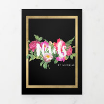 Beauty Florals Nagelsalon Zwart Brochure