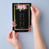 Beauty Florals Nagelsalon Zwart Flyer (Hand)
