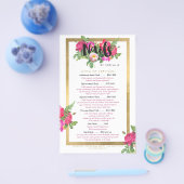 Beauty Florals Nail Salon Price List Service Menu (Enkel)