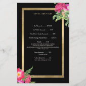 Beauty Florals Nail Salon Price List Service Menu (Achterkant)