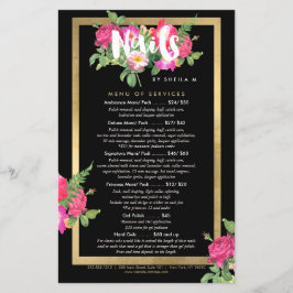 Beauty Florals Nail Salon Price List Service Menu