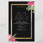 Beauty Florals Nail Salon Price List Service Menu (Achterkant)